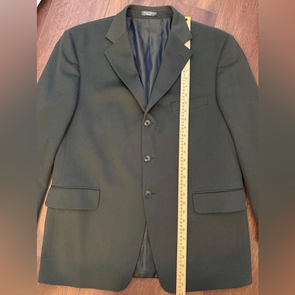 Arnold Brant 100% Cashmere Blazer 44R Mens Dark Olive Green Sport Coat Holiday - Picture 8 of 10